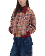 Retro embroidered short cotton jacket