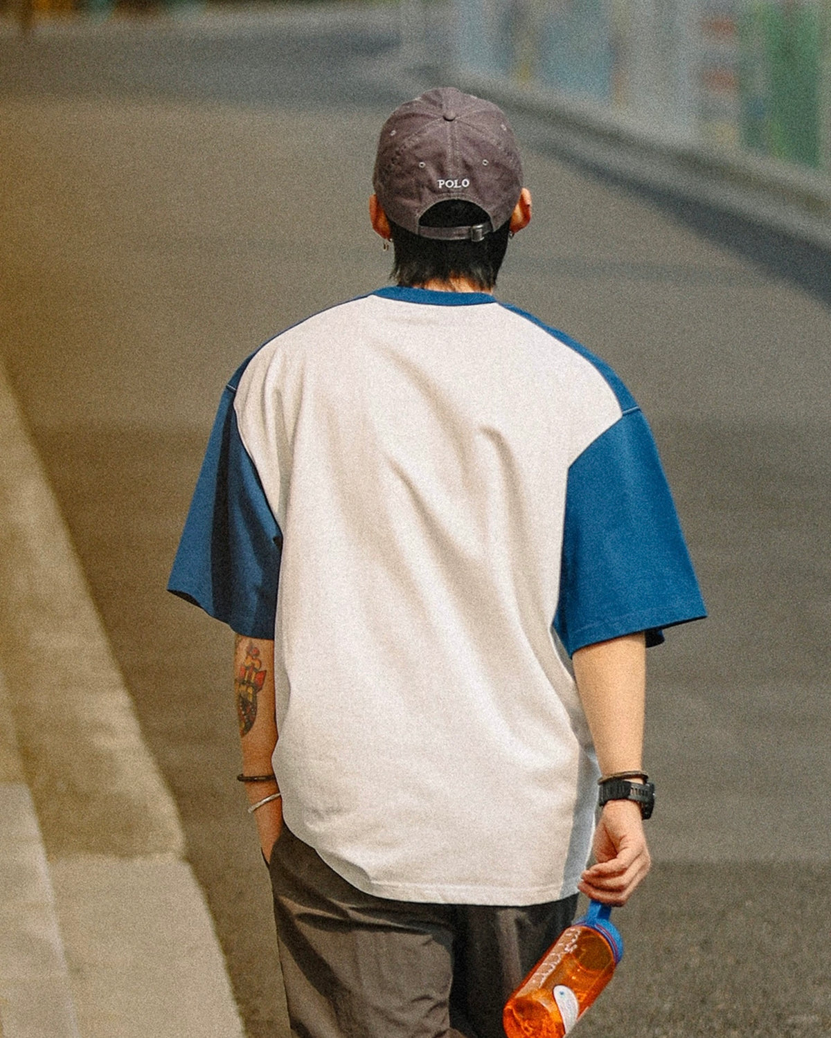 Colorblock loose short sleeves