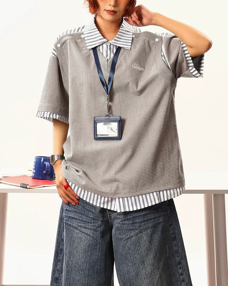 가짜 투피스 반팔