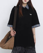 라펠 프린트 반소매