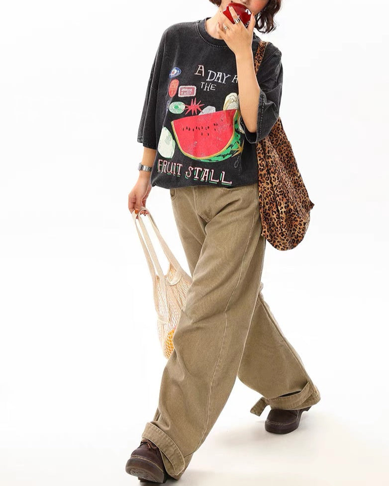 수박 프린트 반팔