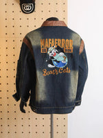 cartoon embroidered denim jacket