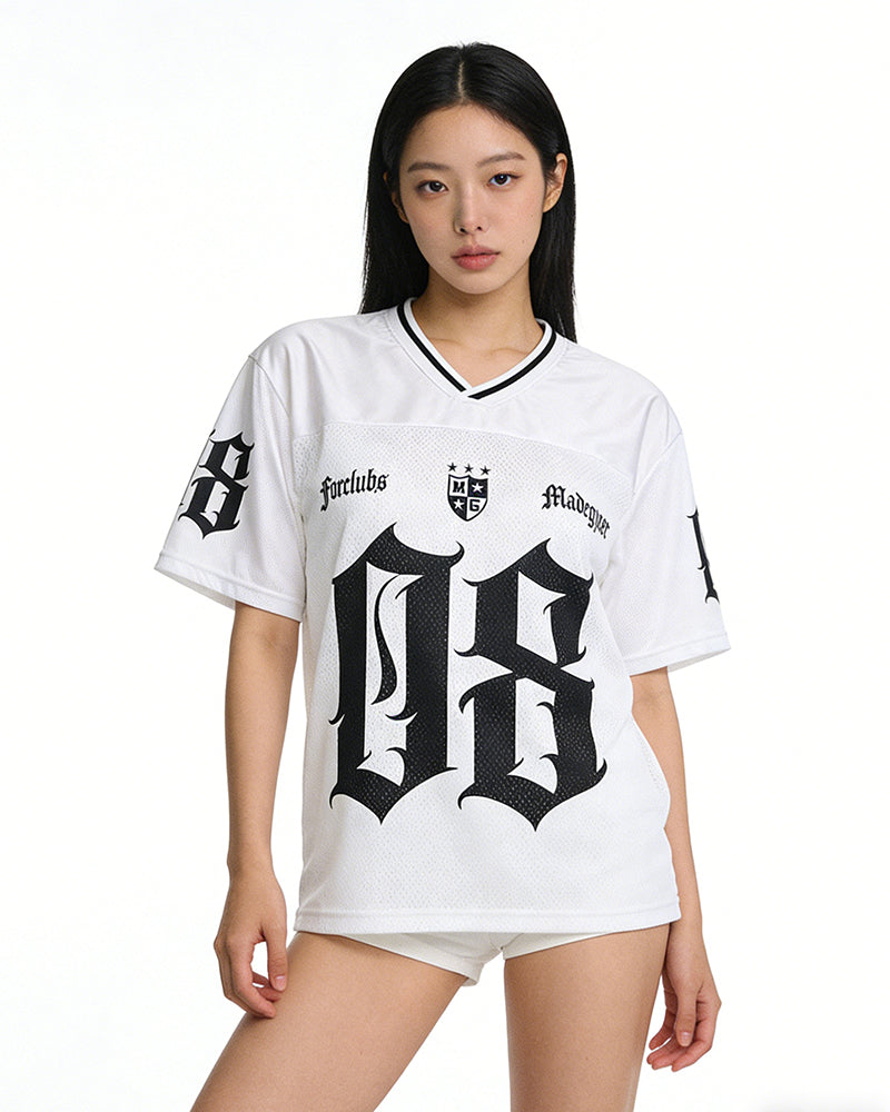 運動風數字印花短袖