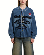 Washed letter jacket