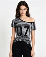 레트로 스트라이프 반팔