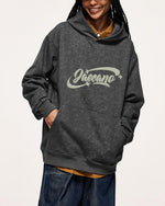 레트로 후드 스웨트셔츠