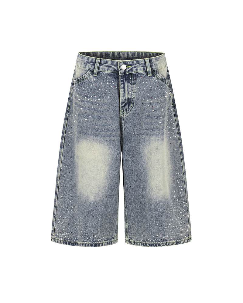 Rhinestone Capri Jeans