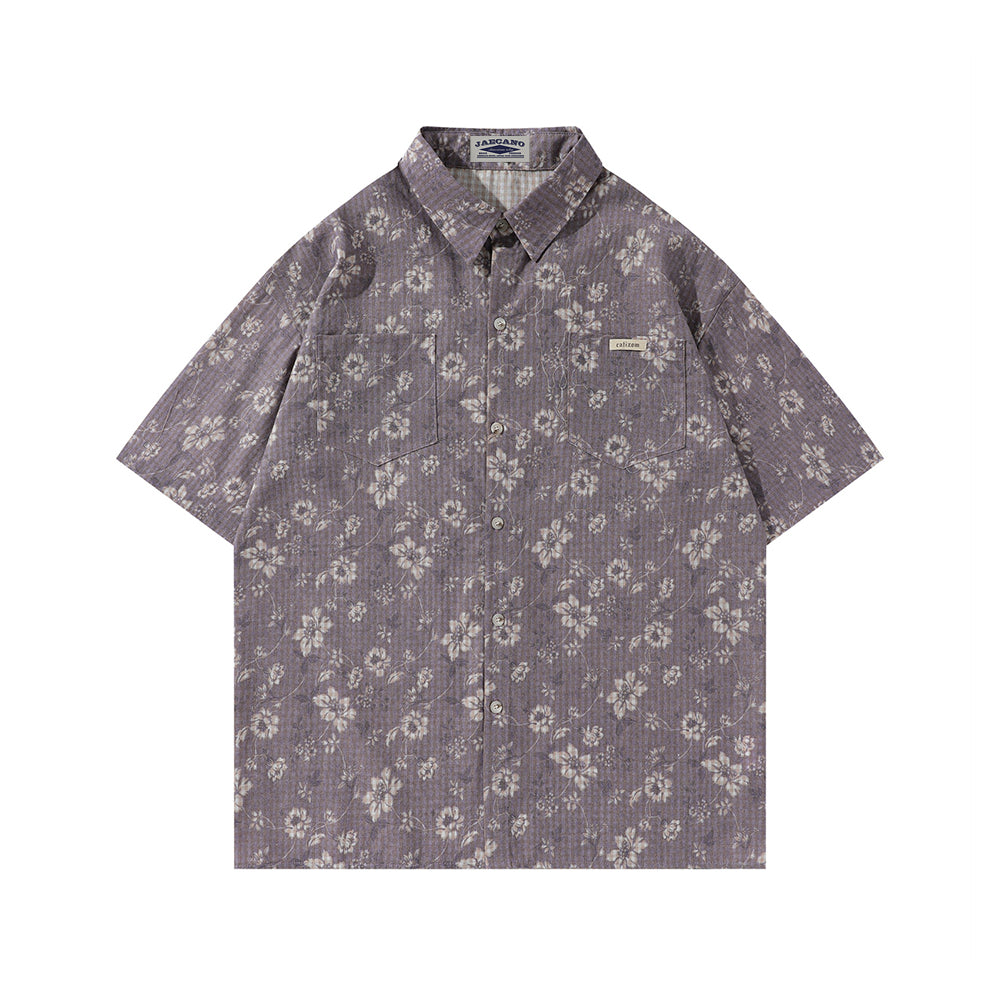 Vintage Floral Tie Shirt