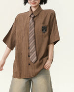 Vintage Striped Short Sleeve Shirt