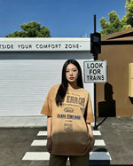 Washed casual short sleeves