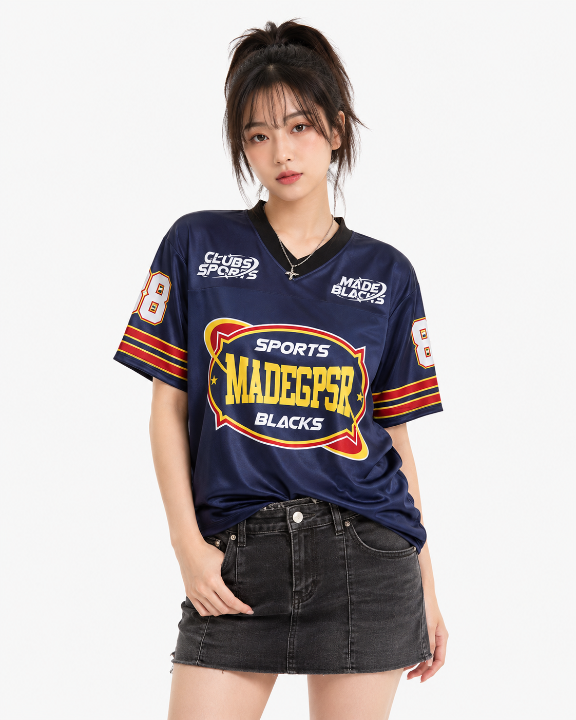 Breathable printed short-sleeved shirt