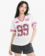 레트로 카무플라주 반팔 셔츠