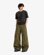 Retro multi-pocket casual pants