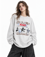 Distressed star long-sleeved shirt