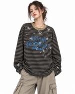 Retro striped long sleeve