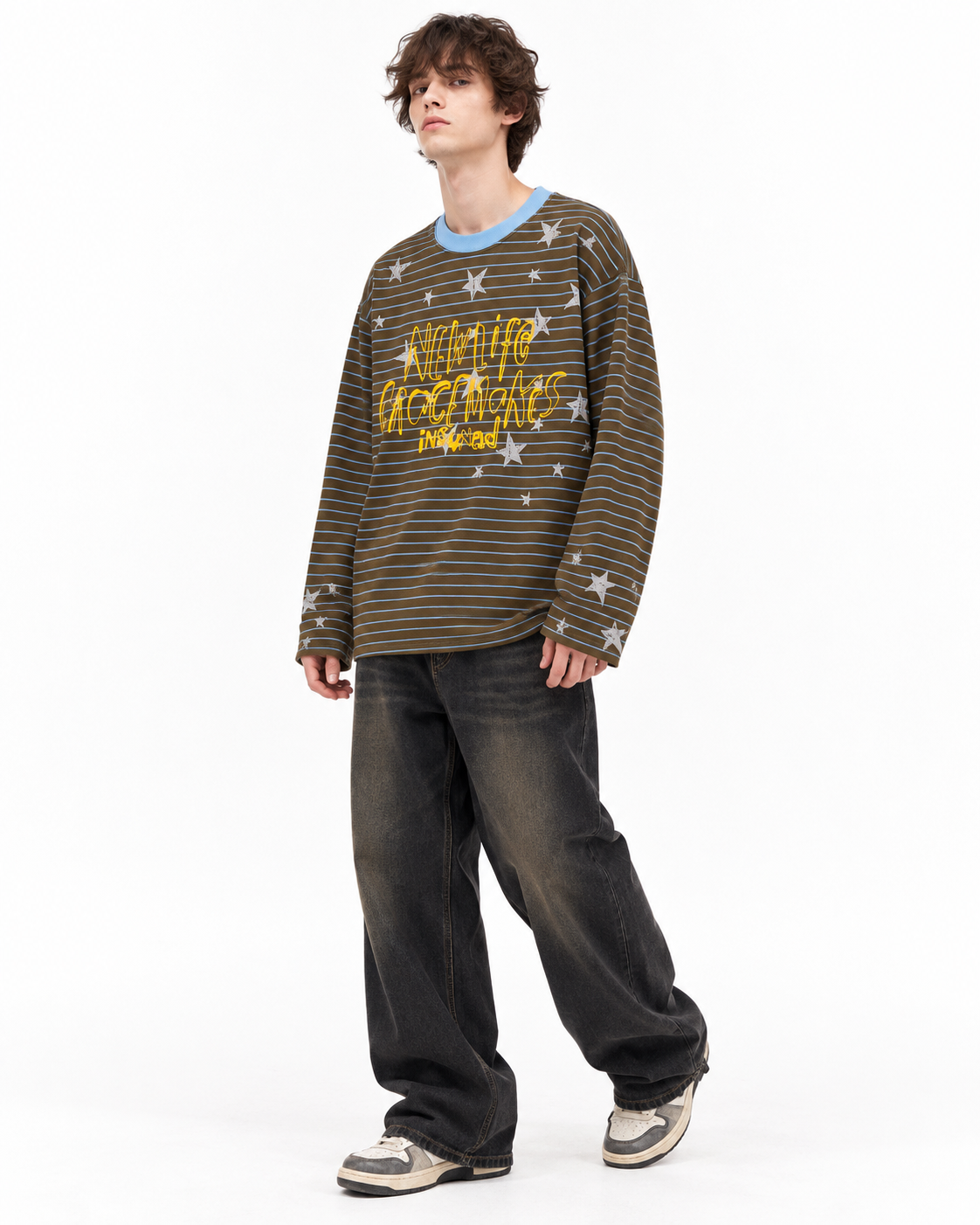 Retro striped long sleeve