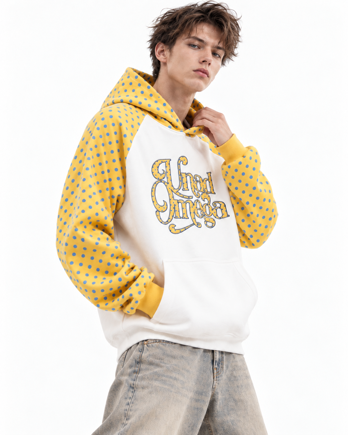 Retro polka dot hoodie