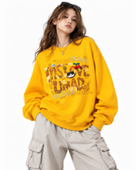 Retro distressed loose sweatshirt