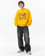 Retro distressed loose sweatshirt
