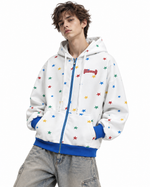 Colorful star hooded jacket