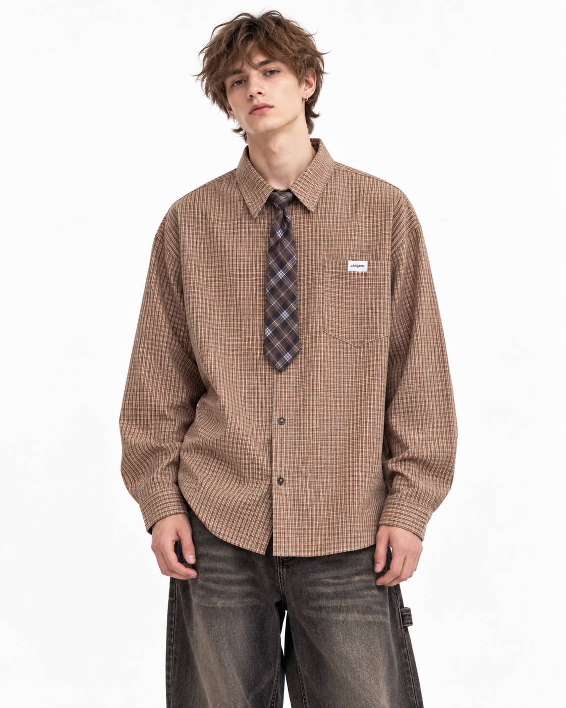 plaid long sleeve shirt