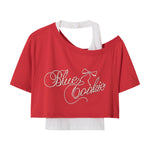 Retro off-shoulder short sleeves