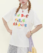 헐렁한 개인화된 반팔