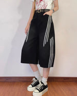 Vintage Washed Cropped Denim Shorts