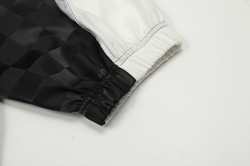 復古拼接寬鬆長袖