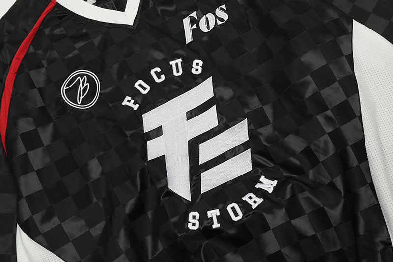 復古拼接寬鬆長袖