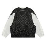 復古拼接寬鬆長袖