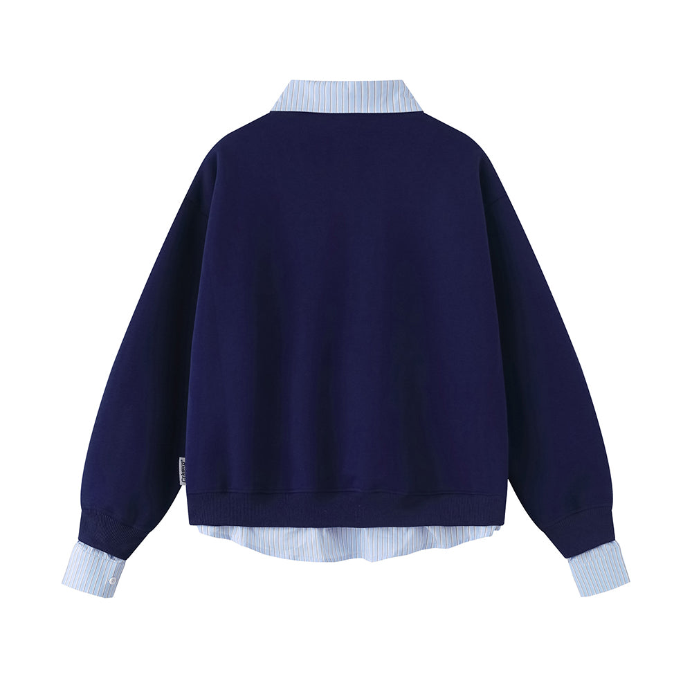 Bear embroidered two-piece sweatshirt