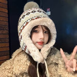 復古保暖加絨帽