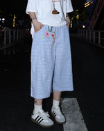 Simple plaid casual shorts