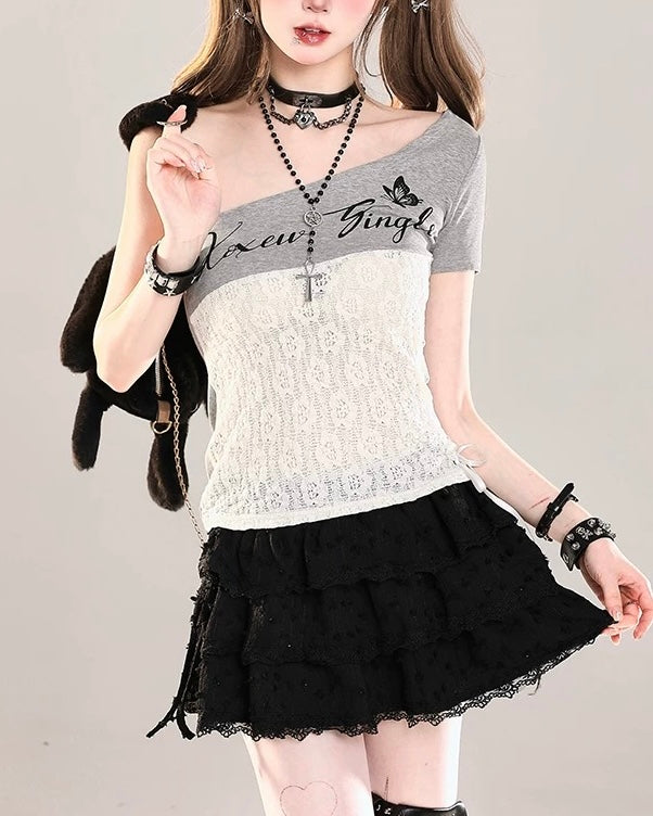 Retro off-shoulder short sleeves (women's)