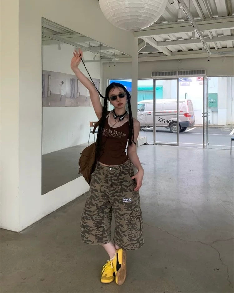 Retro simple casual shorts