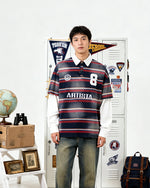 撞色假兩件長袖