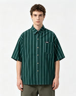 Simple striped short-sleeved shirt
