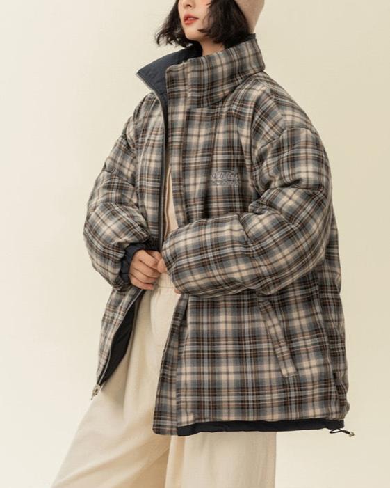 Retro reversible cotton jacket