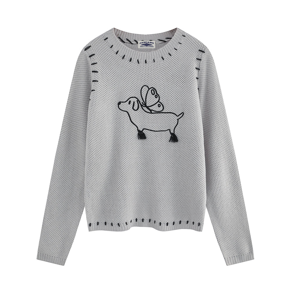 Short knitted sweater (women's style)