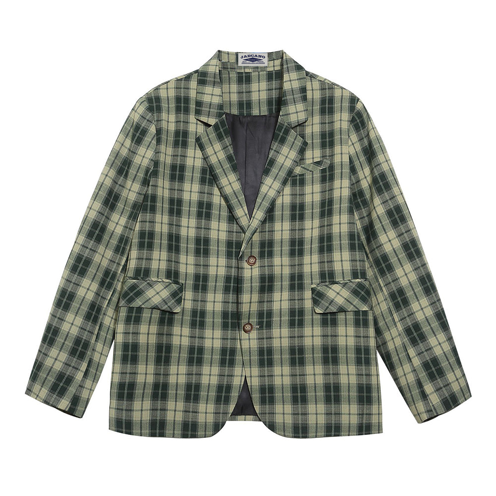 retro plaid couple coat