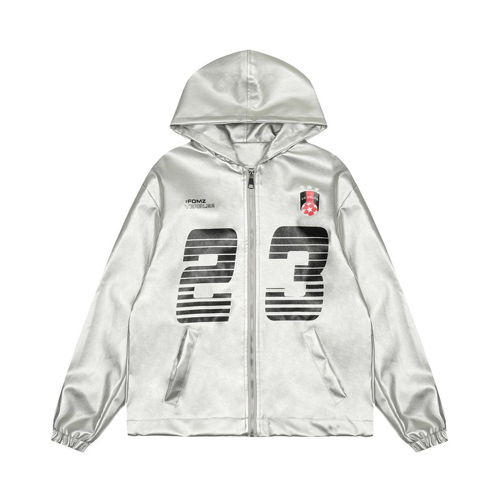 광택 디자인 후드티