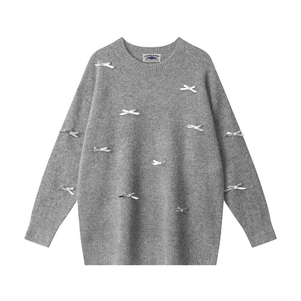 復古圓領套頭針織衫