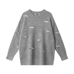 復古圓領套頭針織衫