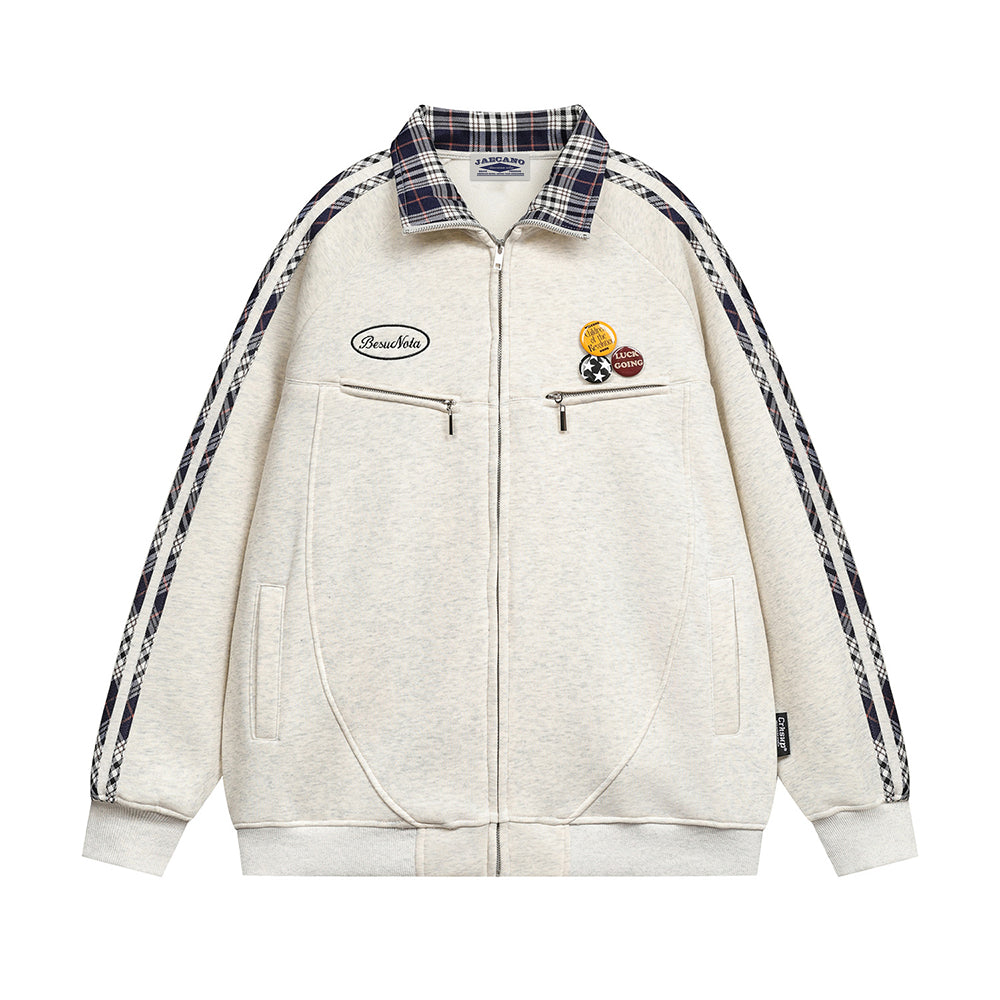 Retro letter embroidered jacket