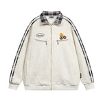 Retro letter embroidered jacket