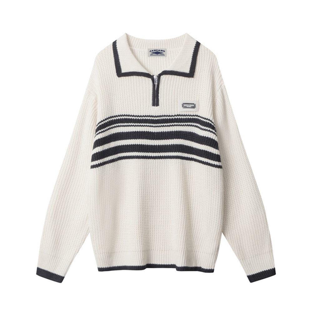 撞色百搭針織衫