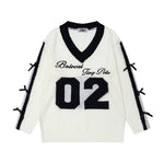 復古刺綉針織毛衣