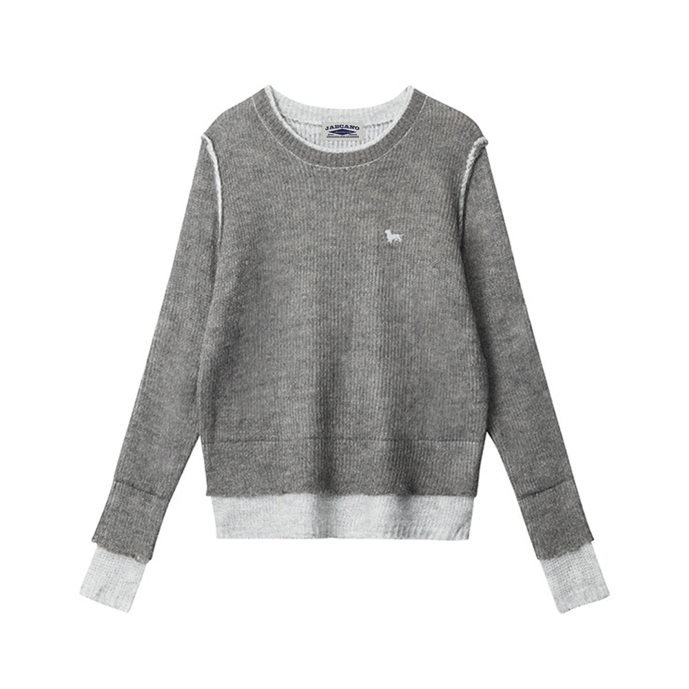 Retro contrasting sweater (women's style)