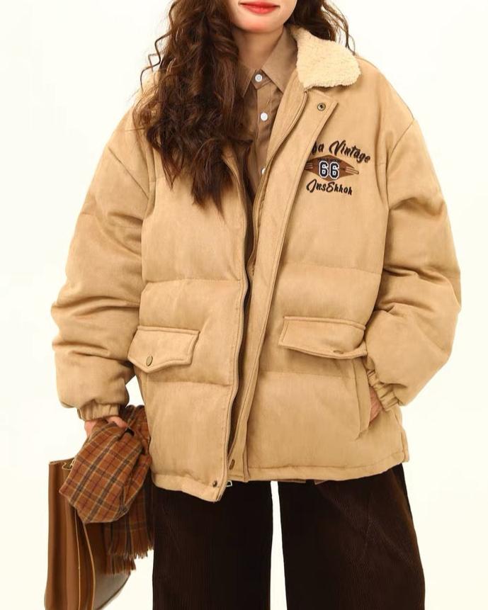 빈티지 자수 라펠 재킷